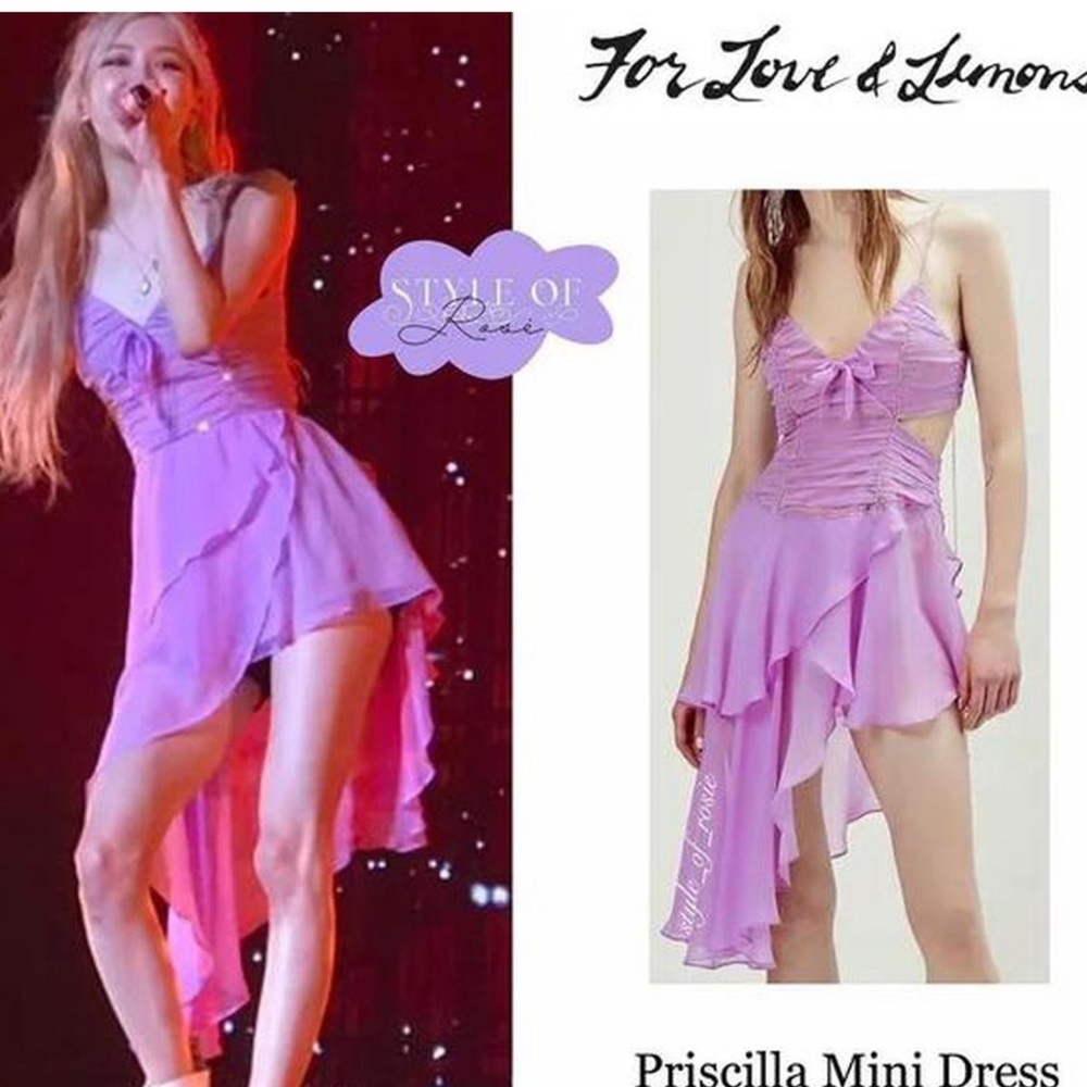Black pink rose for love and lemons dress